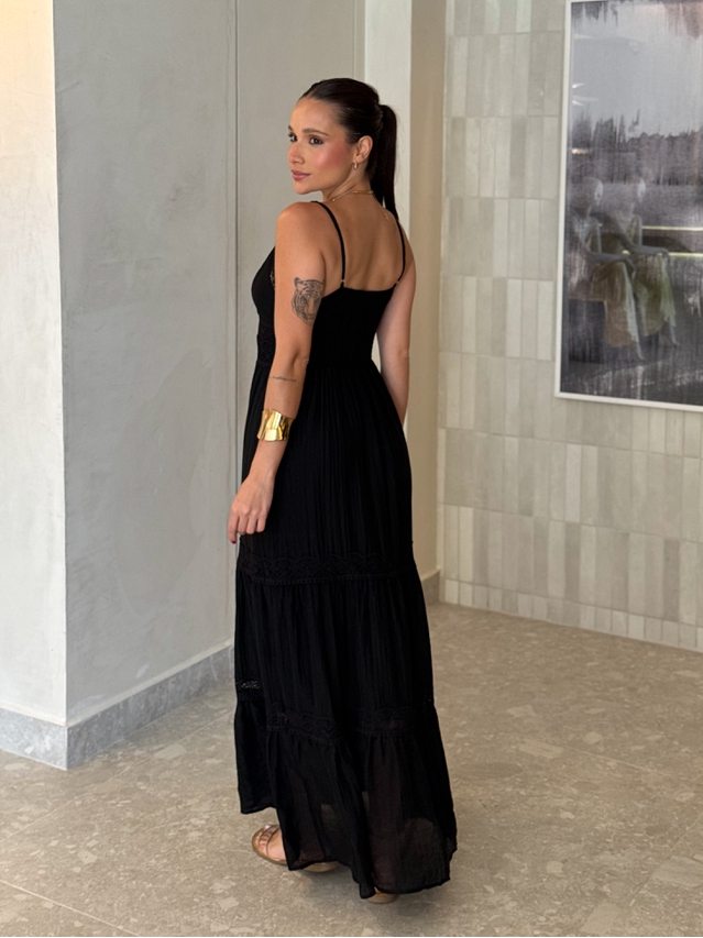 Vestido Chiffon Érica Preto