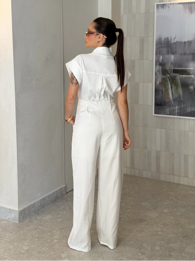 Macacão Botões Maristela Branco 