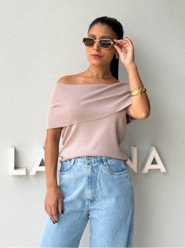 Blusa Ombro a Ombro Aura Avelã 
