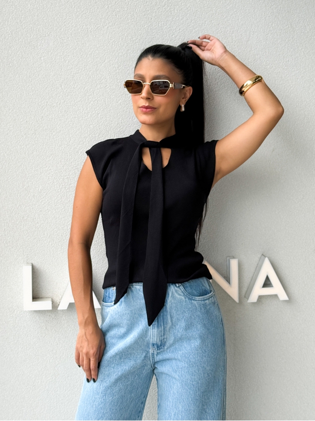 Blusa Amarração Giselle Preta