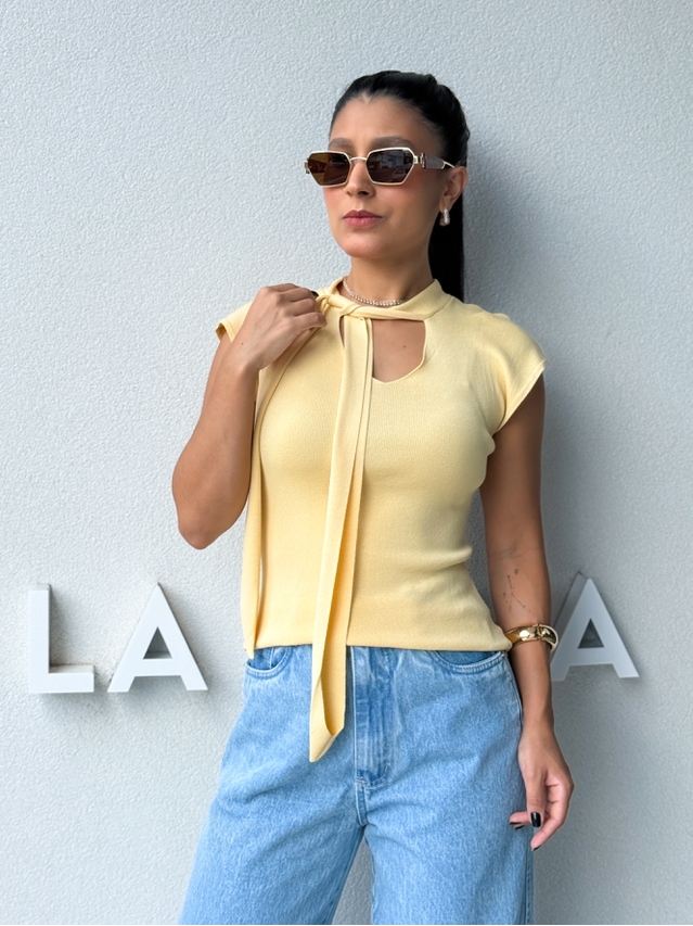 Blusa Amarração Giselle Manteiga