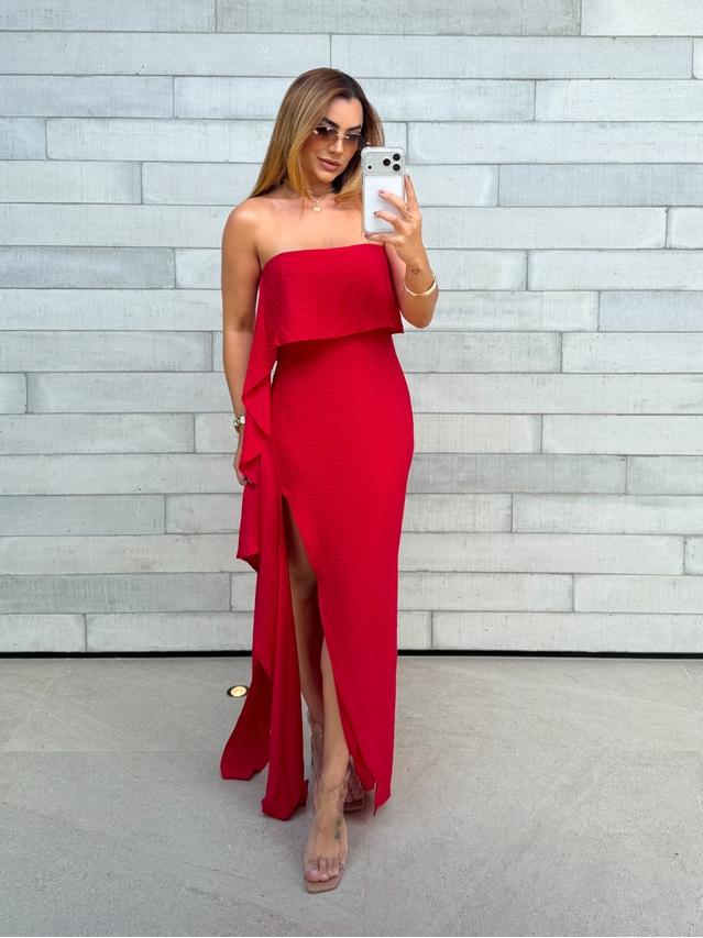 Vestido Tomara Que Caia Taylor Vermelho