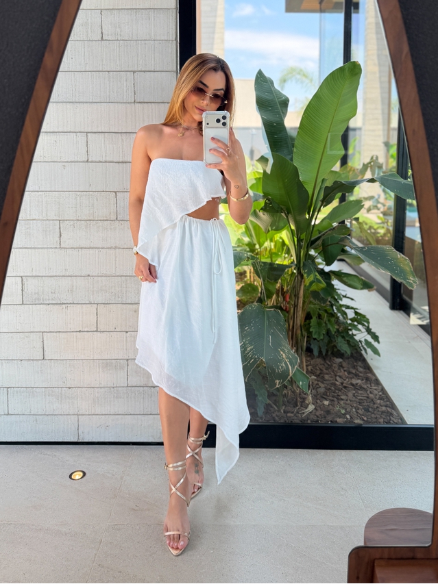Vestido Midi Lorena Branco