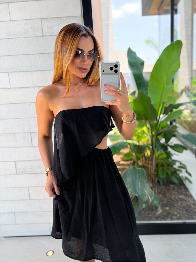 Vestido Midi Lorena Preto
