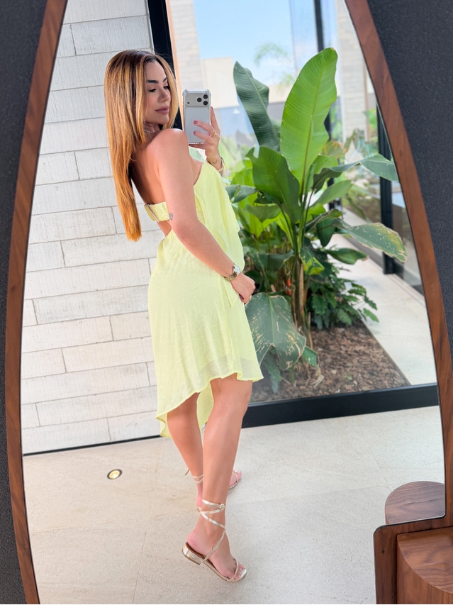 Vestido Midi Lorena Amarelo