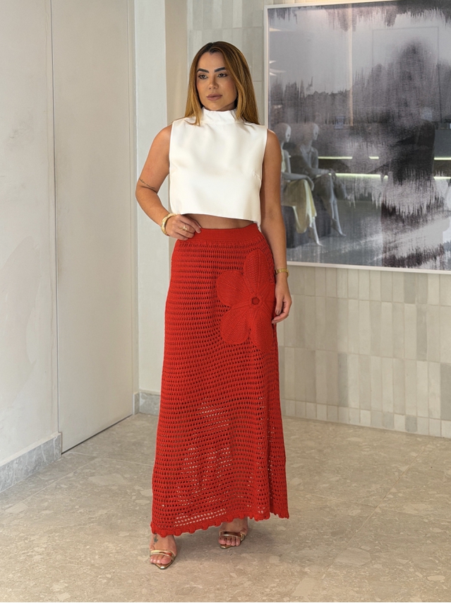 Saia Tricot Aisha Vermelho