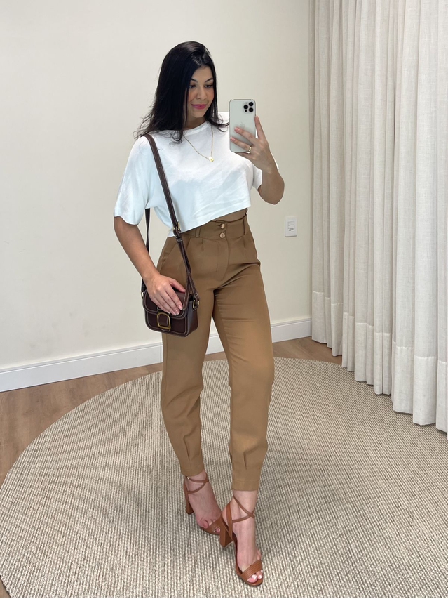 Calça Alfaiataria Luna Capuccino 