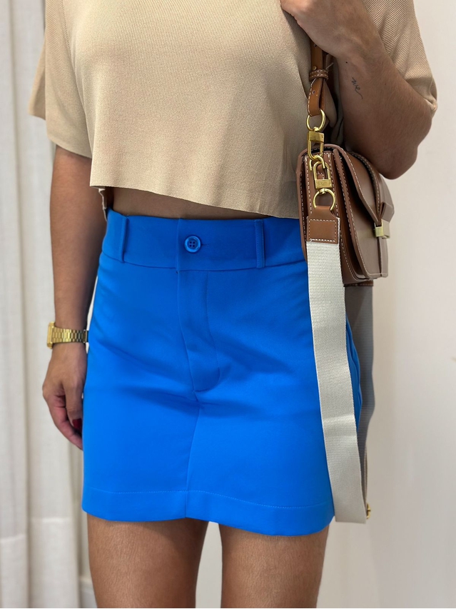 Saia Alfaiataria Jade Azul