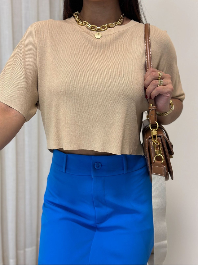 Saia Alfaiataria Jade Azul