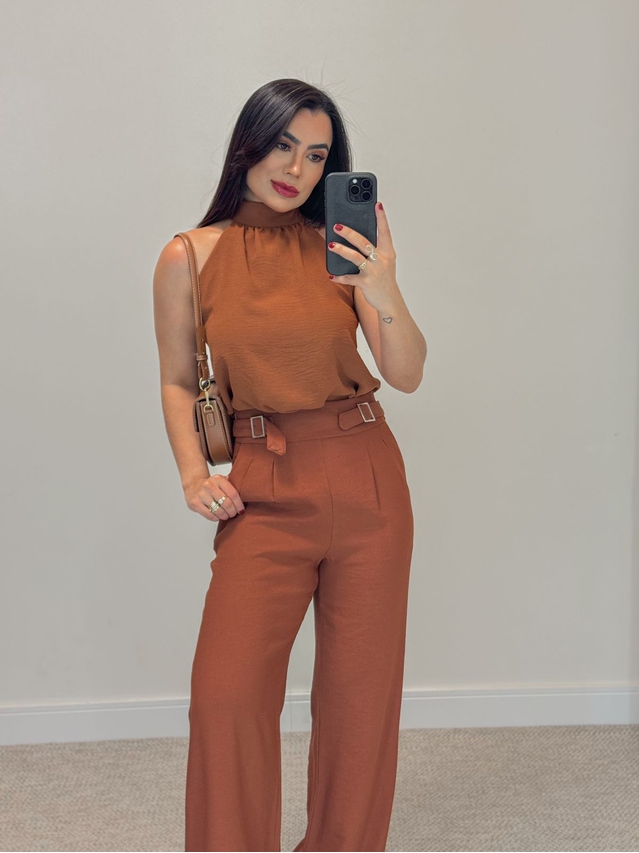 Blusa Gola Alta Julia Marrom