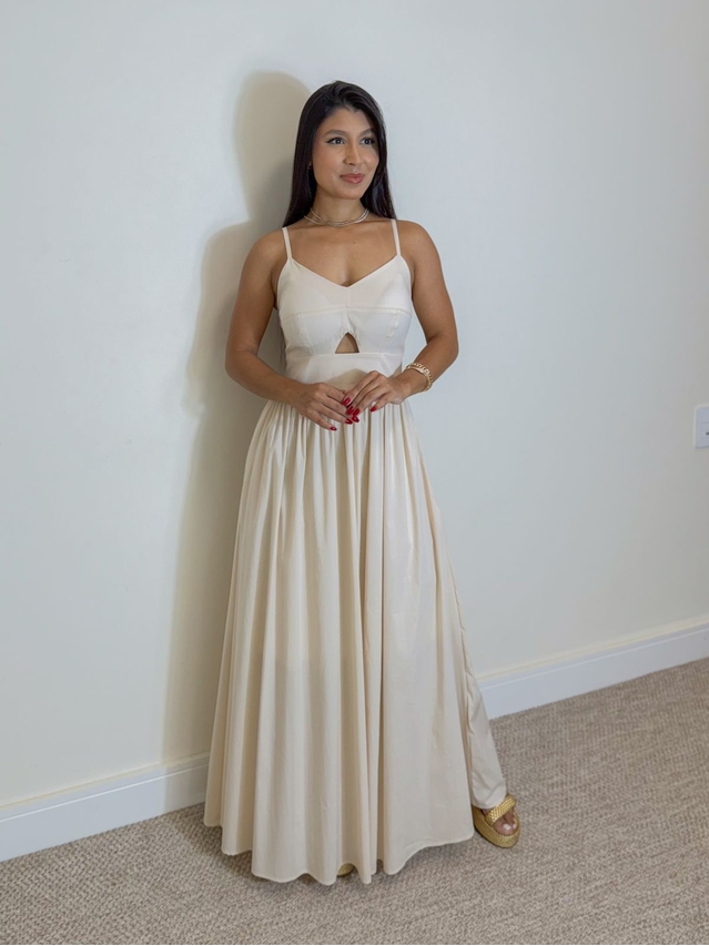 Vestido Midi Cancún Areia
