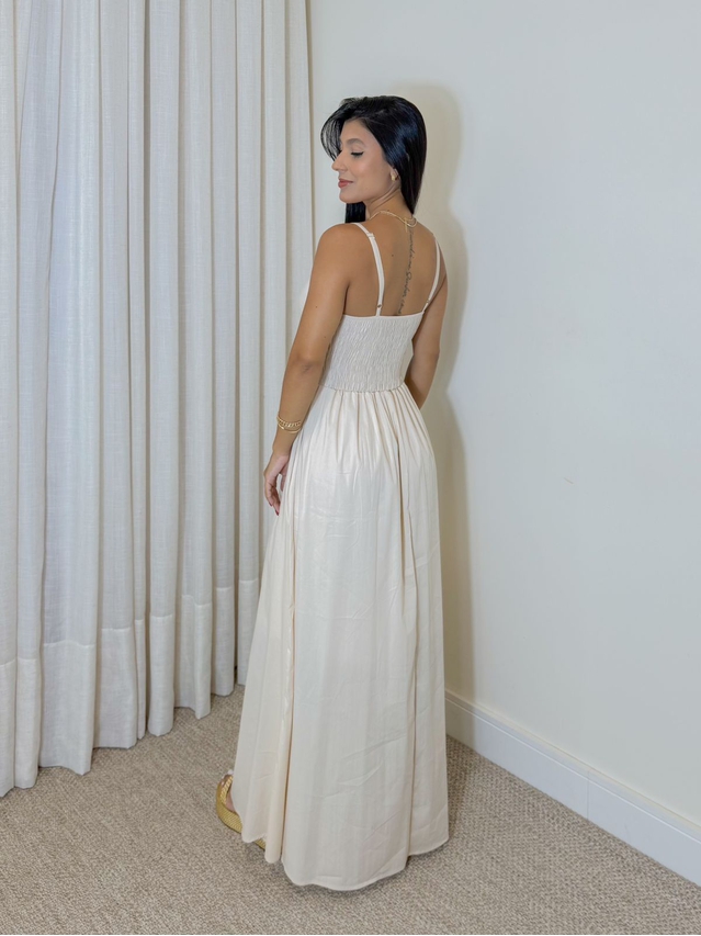 Vestido Midi Cancún Areia