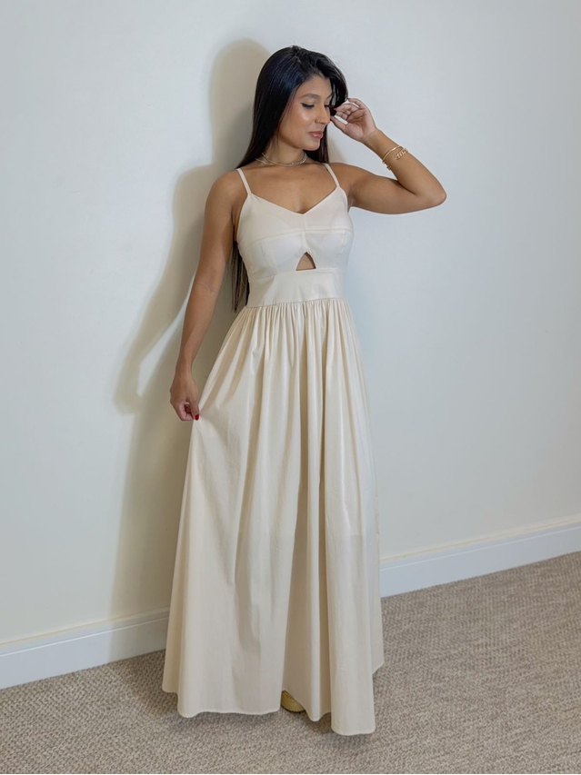 Vestido Midi Cancún Areia