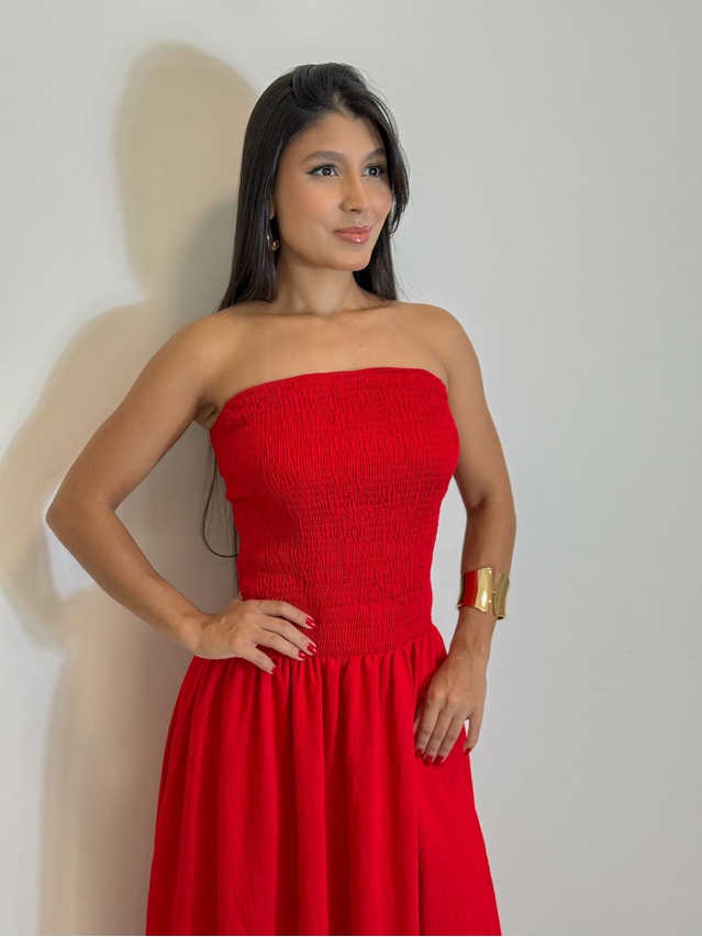 Vestido Lastex Carolina Vermelho