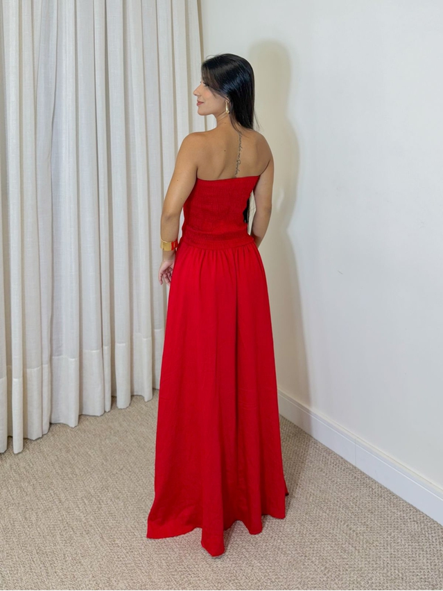 Vestido Lastex Carolina Vermelho