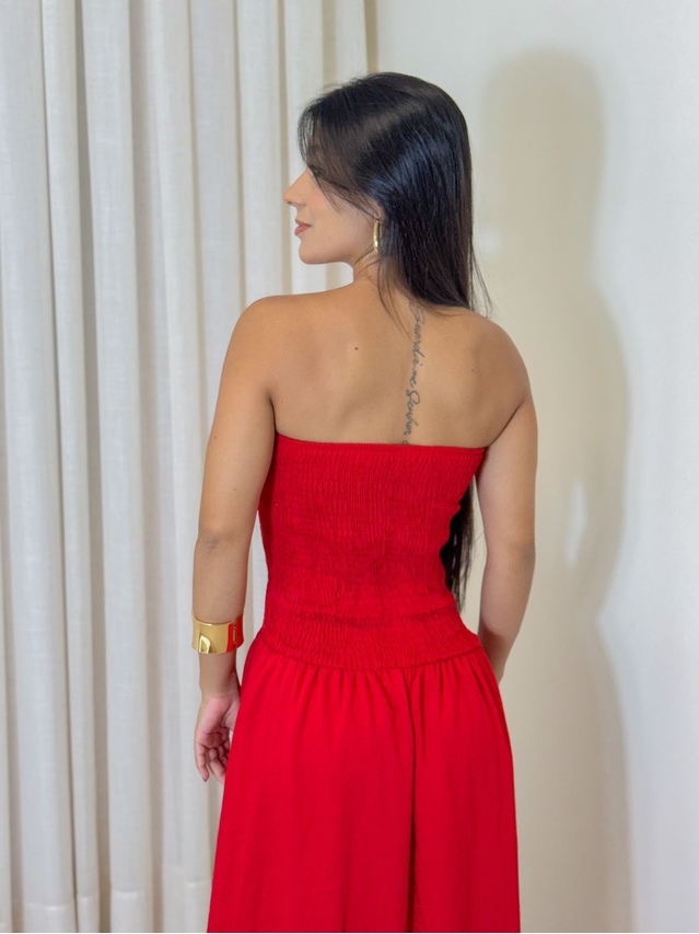 Vestido Lastex Carolina Vermelho