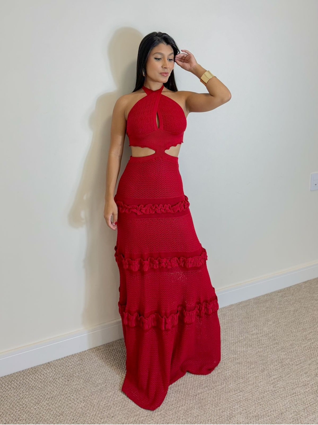 Vestido Tricot Lidi Vermelho 