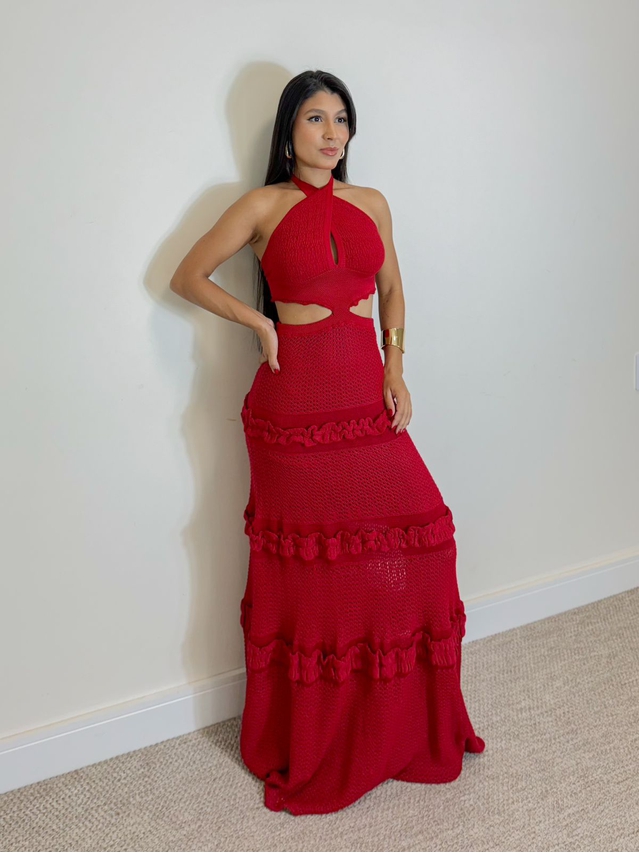 Vestido Tricot Lidi Vermelho 