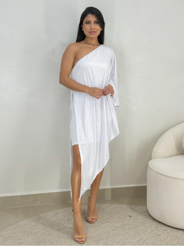 Vestido Assimetrico Alexia Branco