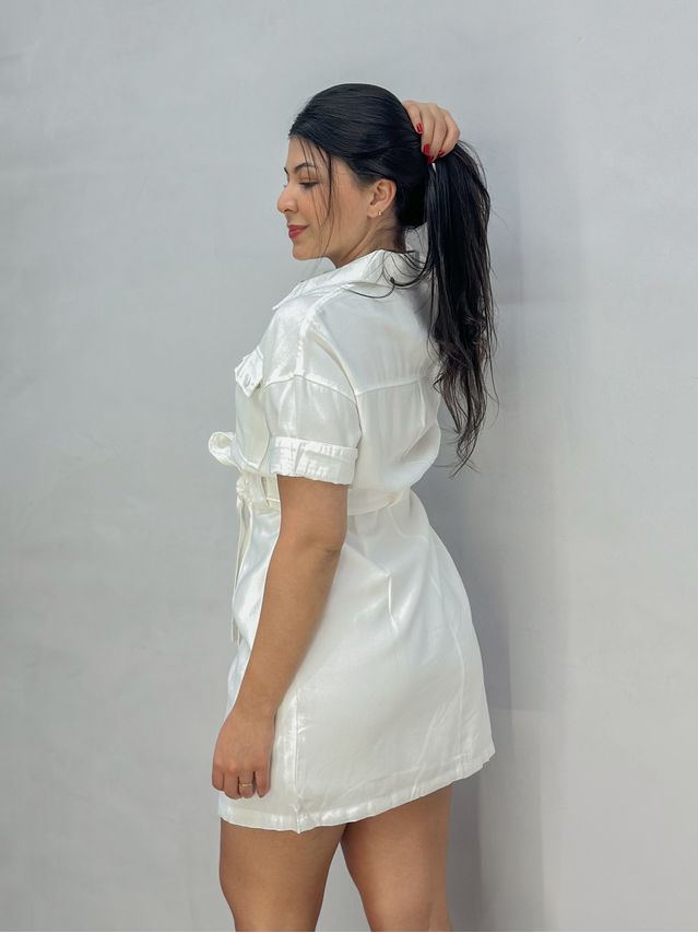 Vestido Botões Branco