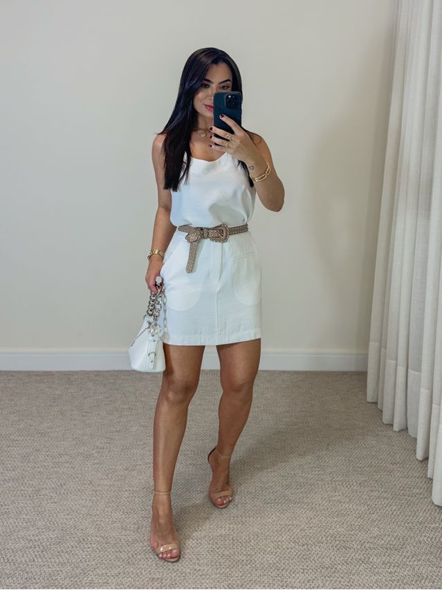 Saia Viscolinho Bruna Off