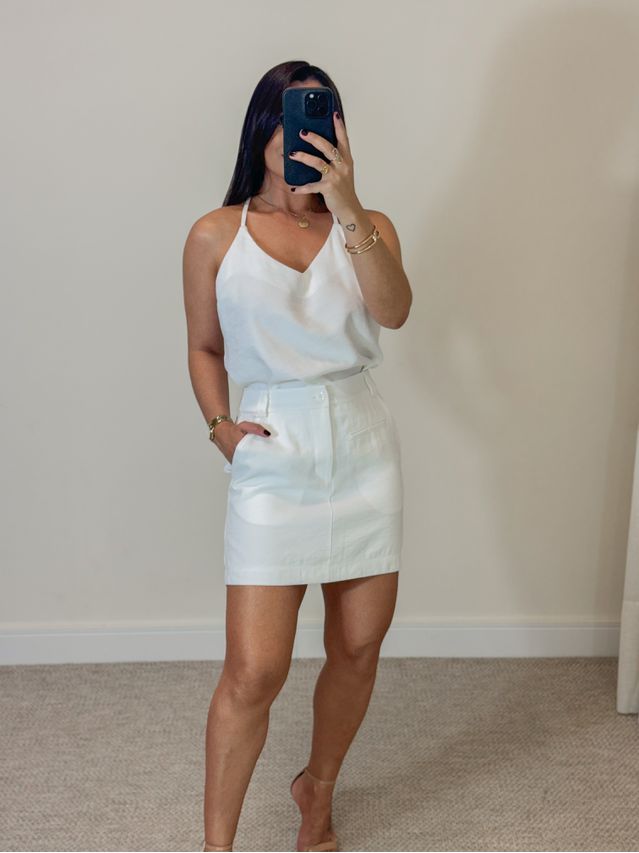 Saia Viscolinho Bruna Off