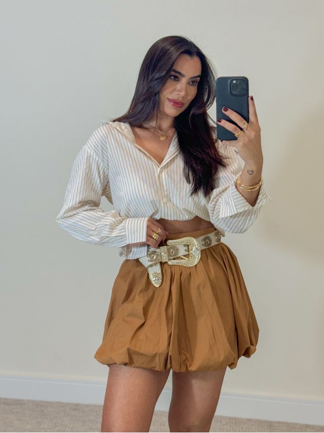 Saia Balonê Lucy Caramelo