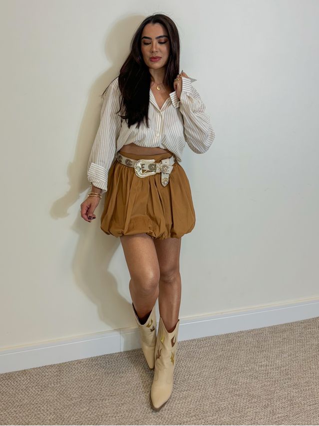 Saia Balonê Lucy Caramelo