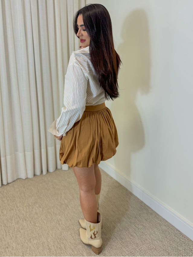 Saia Balonê Lucy Caramelo