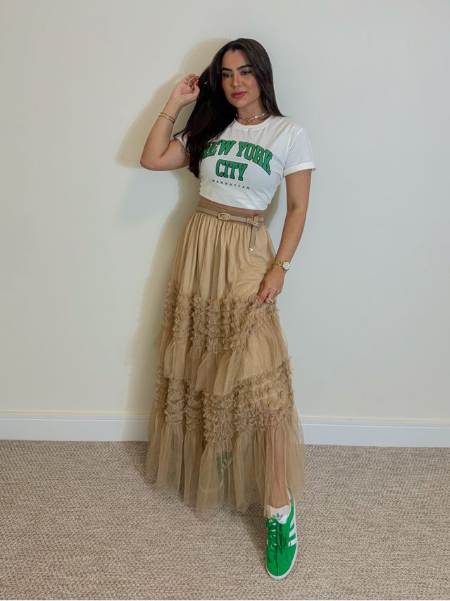 Saia Tule Veneza Cappuccino