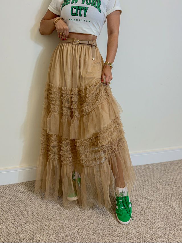 Saia Tule Veneza Cappuccino