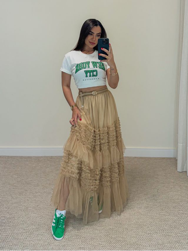 Saia Tule Veneza Cappuccino