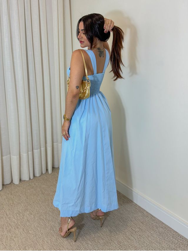 Vestido Meia Taça Florença Azul