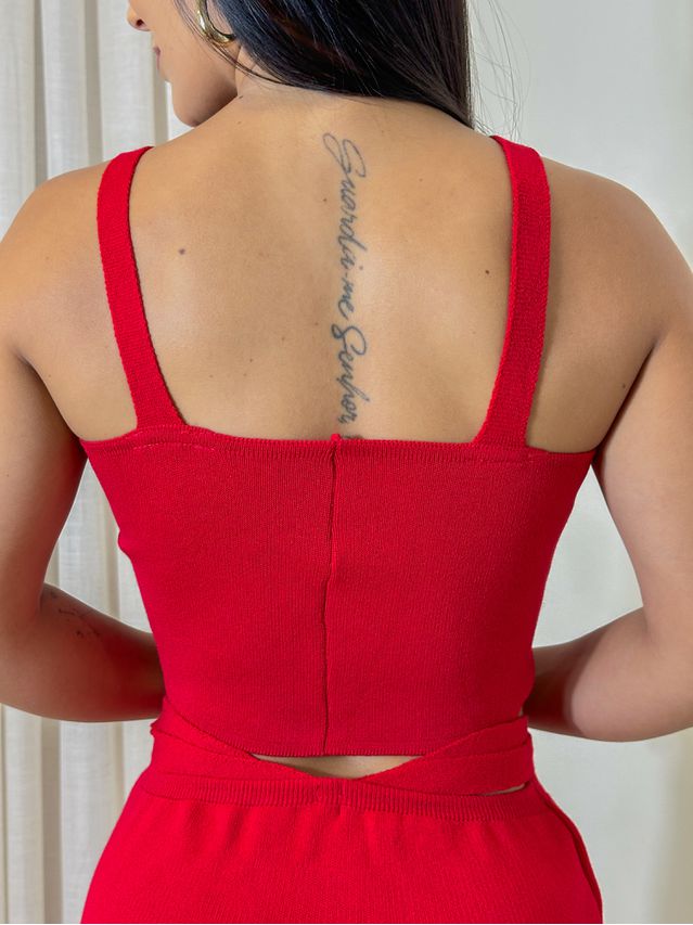 Conjunto Saia Ariel Vermelho 