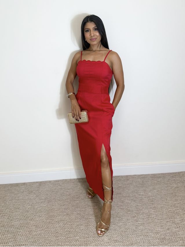 Vestido Midi Emilia Vermelho