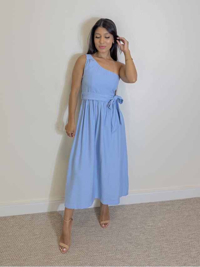 Vestido Midi Ariela Azul