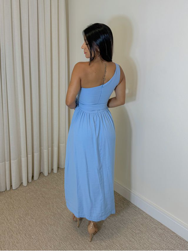 Vestido Midi Ariela Azul