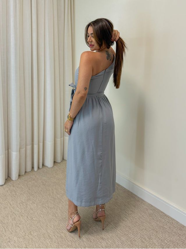 Vestido Midi Ariela Cinza