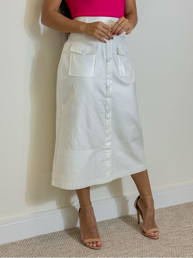 Saia Midi Resinada Off
