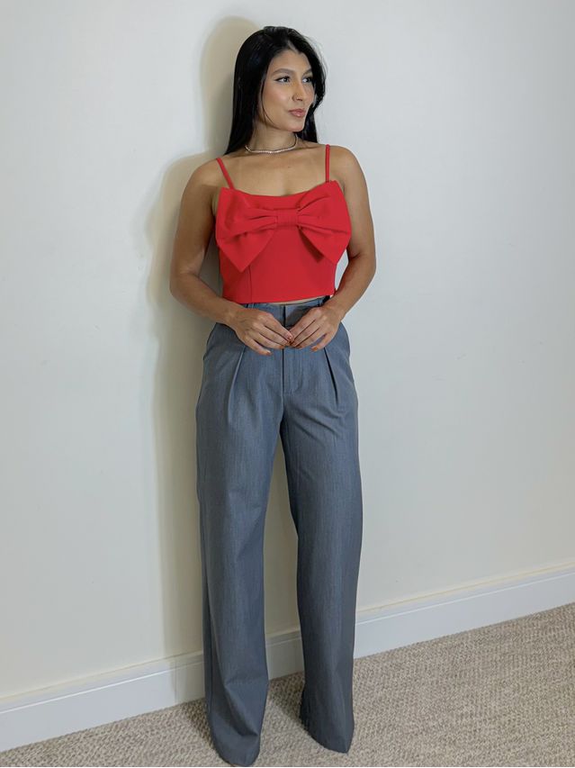 Cropped Laço Flávia Vermelho