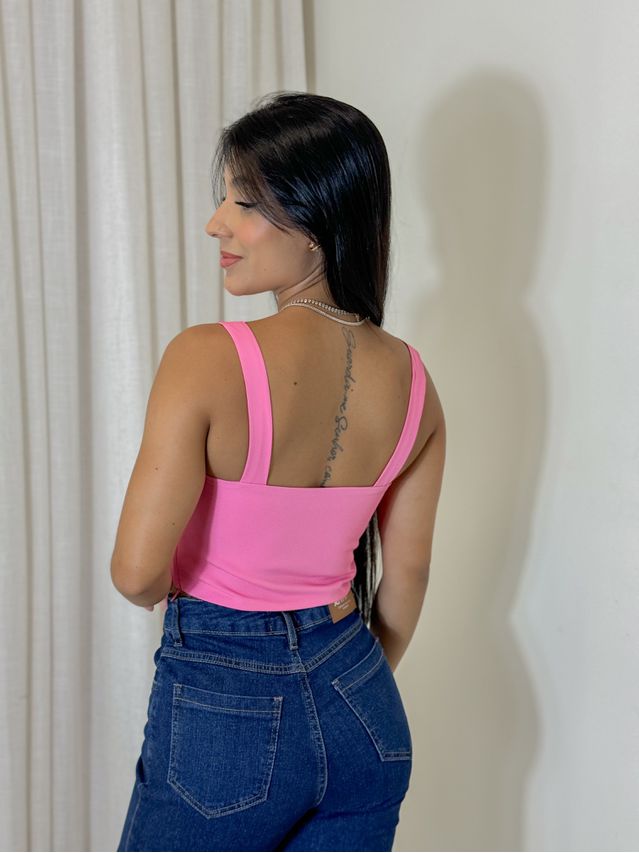 Cropped Alça Daniele Rosa