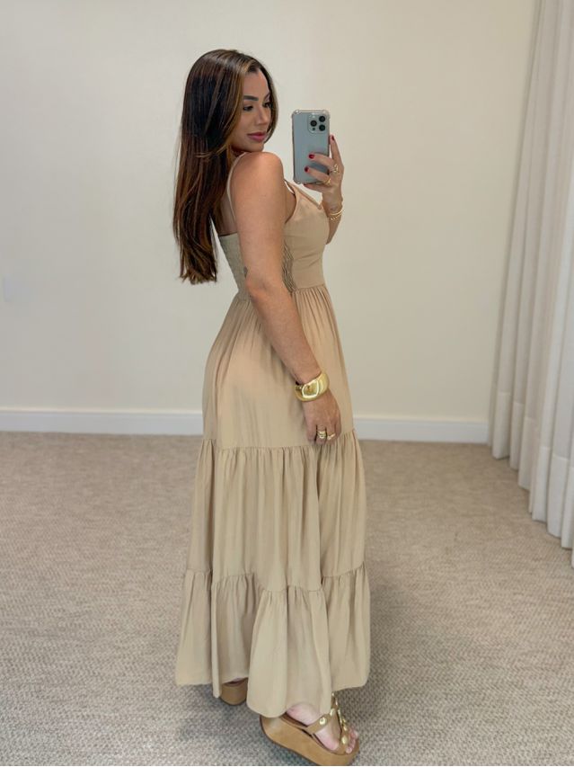 Vestido Midi Atenas Cappuccino