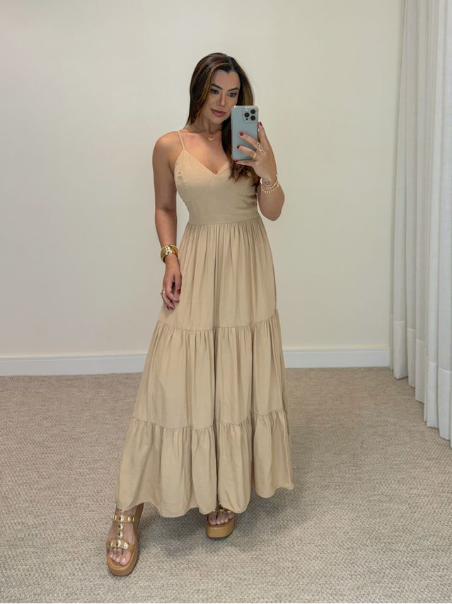 Vestido Midi Atenas Cappuccino
