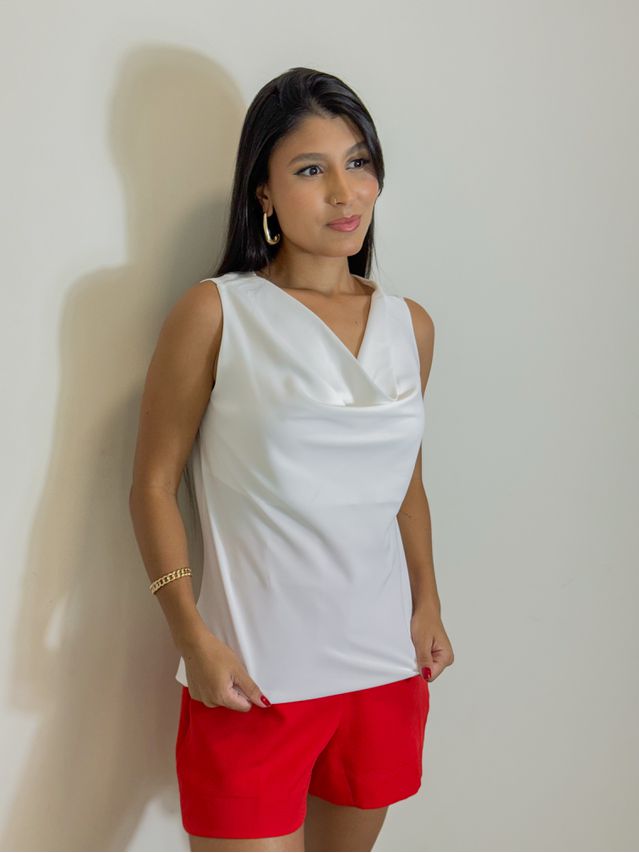 Blusa Gola Tania Branca