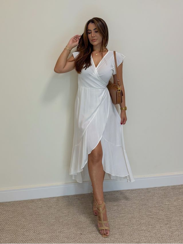Vestido Envelope Liso Branco