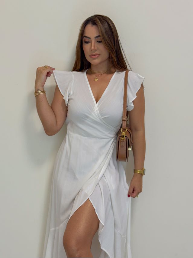 Vestido Envelope Liso Branco