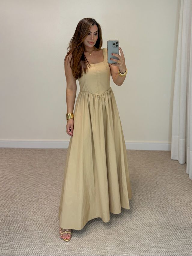 Vestido Alça Giovanna Cappuccino