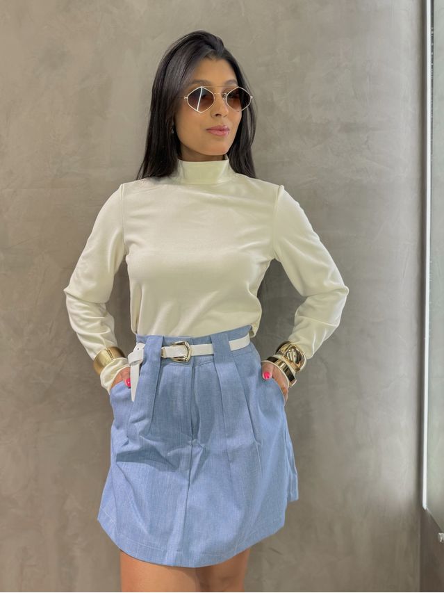 Blusa Manga Longa Elisa Creme