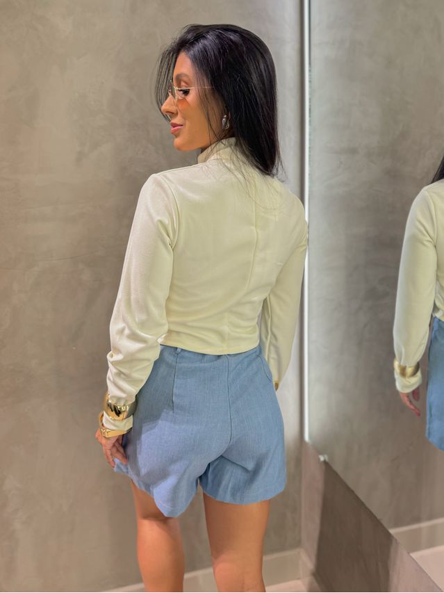 Blusa Manga Longa Elisa Creme