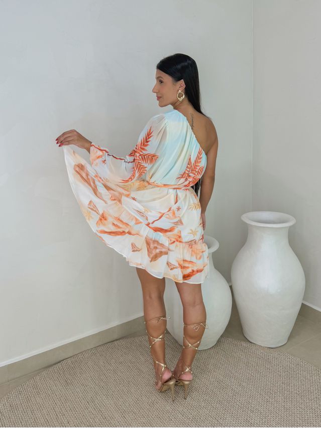 Vestido Ombro Só Estampado 